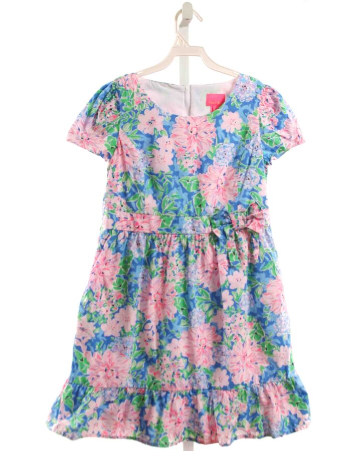LILLY PULITZER  BLUE  FLORAL  DRESS WITH BOW