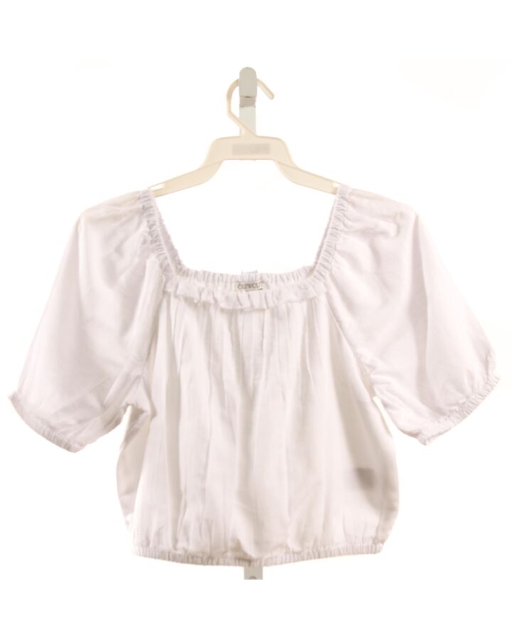 CREWCUTS  WHITE   SMOCKED SHIRT-SS