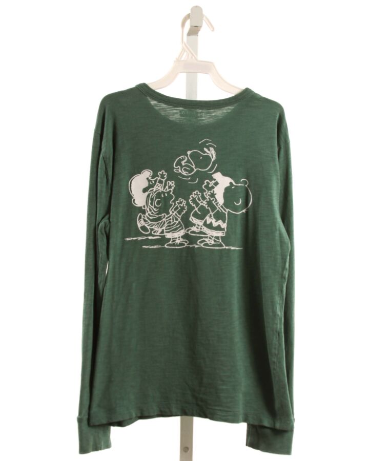 CREWCUTS  GREEN   PRINTED DESIGN KNIT LS SHIRT