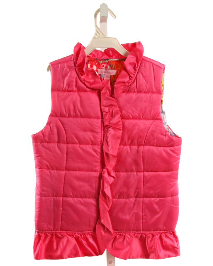 LILLY PULITZER  HOT PINK    VEST WITH RUFFLE