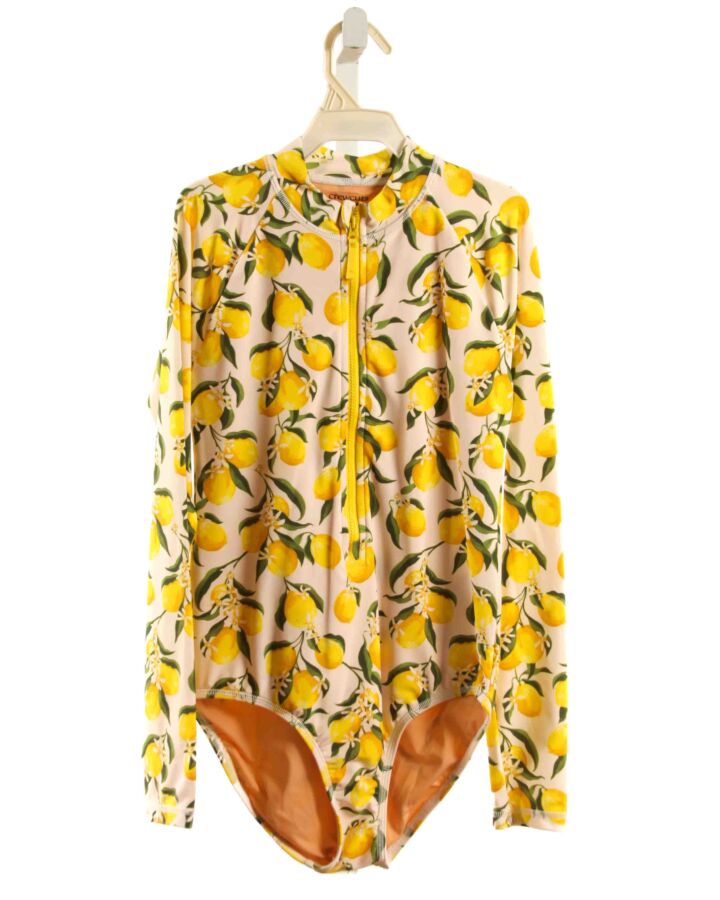 CREWCUTS YELLOW PRINTED DESIGN 1-PIECE SWIMSUIT