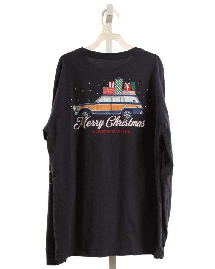 VINEYARD VINES  BLUE   PRINTED DESIGN KNIT LS SHIRT