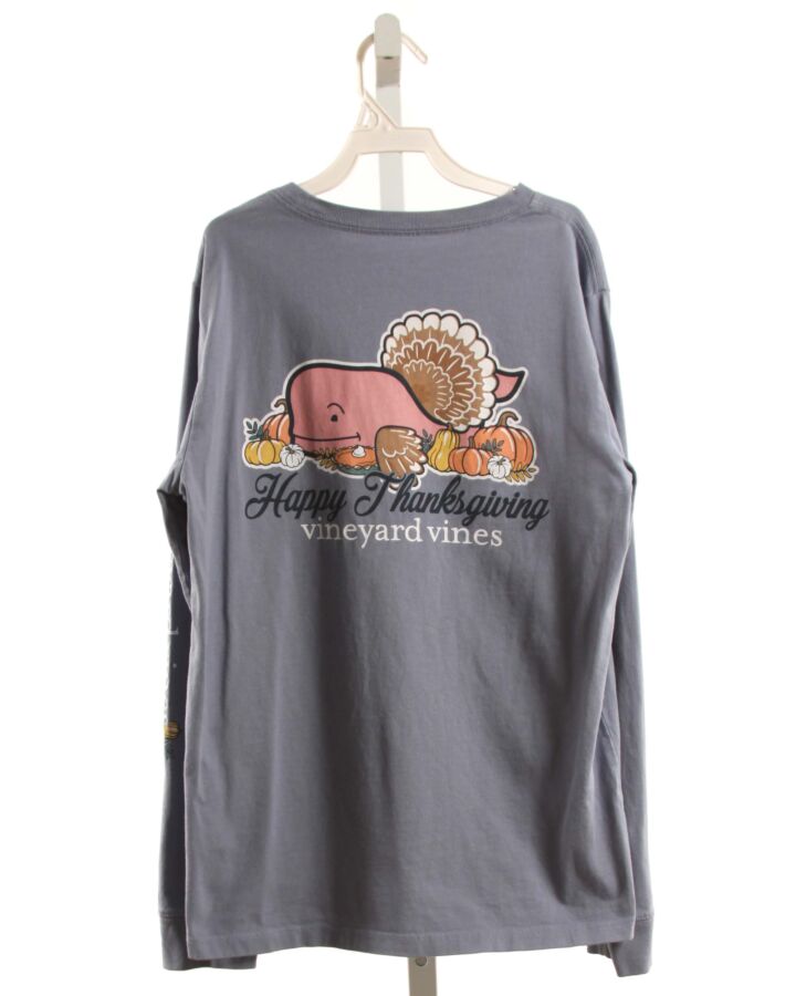 VINEYARD VINES  BLUE   PRINTED DESIGN KNIT LS SHIRT