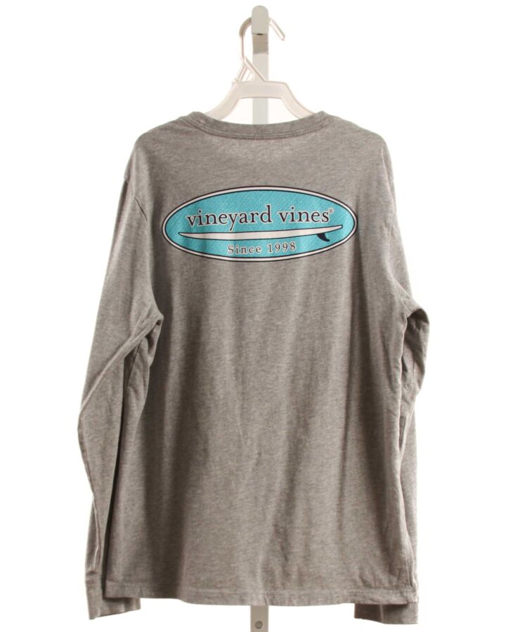 VINEYARD VINES  GRAY   PRINTED DESIGN KNIT LS SHIRT