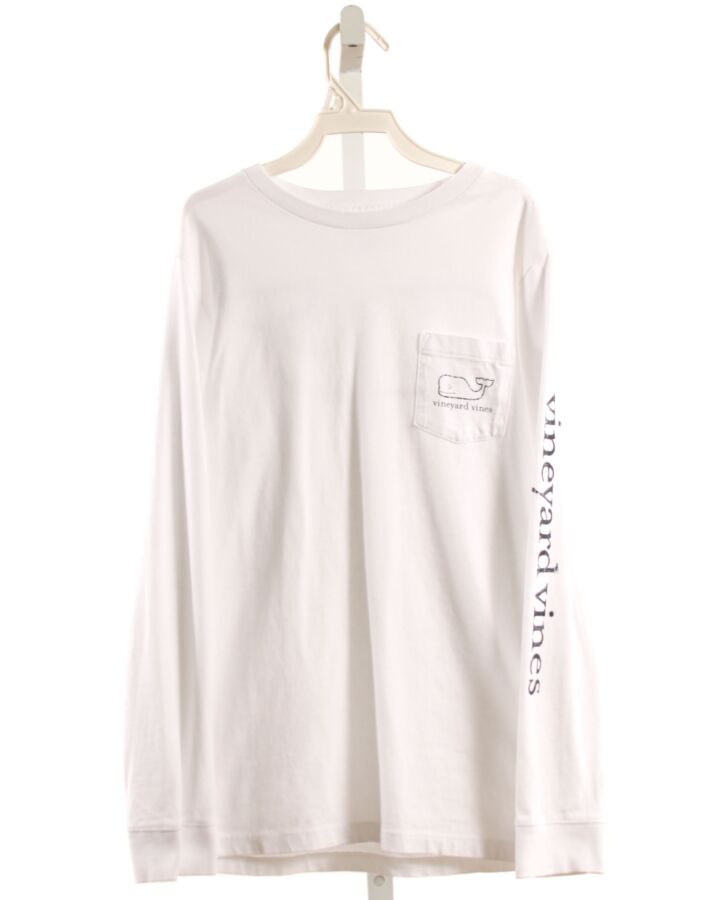 VINEYARD VINES  WHITE   PRINTED DESIGN KNIT LS SHIRT