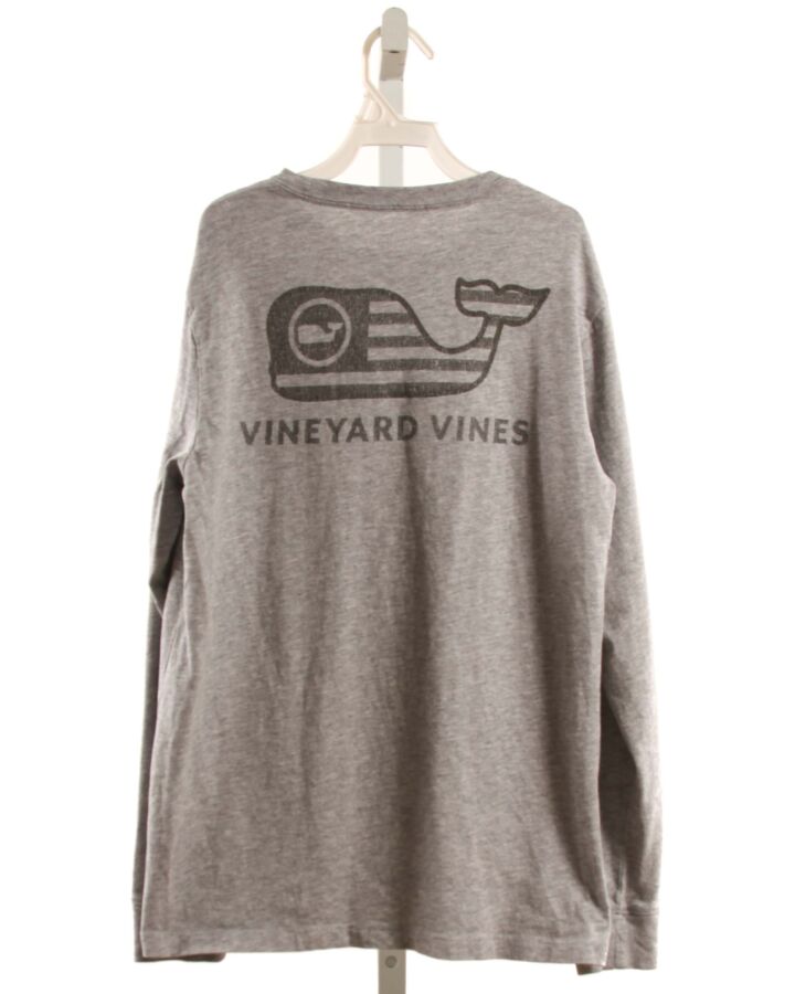 VINEYARD VINES  GRAY   PRINTED DESIGN KNIT LS SHIRT
