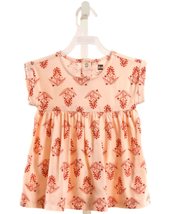 TEA  RED  FLORAL  KNIT DRESS