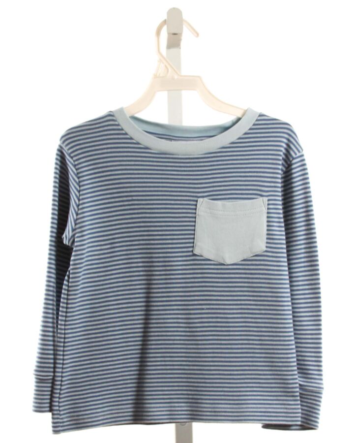 EYELET & IVY  BLUE  STRIPED  KNIT LS SHIRT