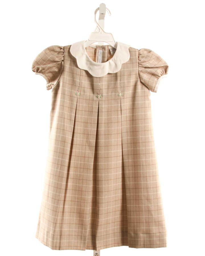 CARRIAGE BOUTIQUE  BROWN  PLAID  DRESS