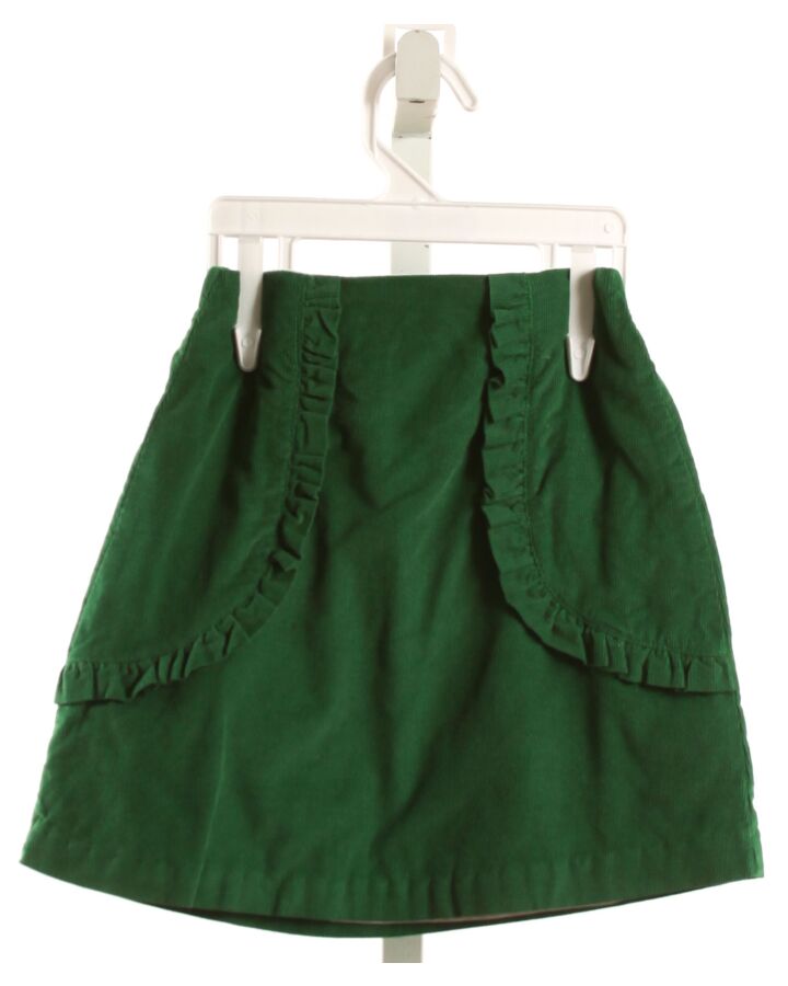 EYELET & IVY  GREEN CORDUROY   SKIRT WITH RUFFLE