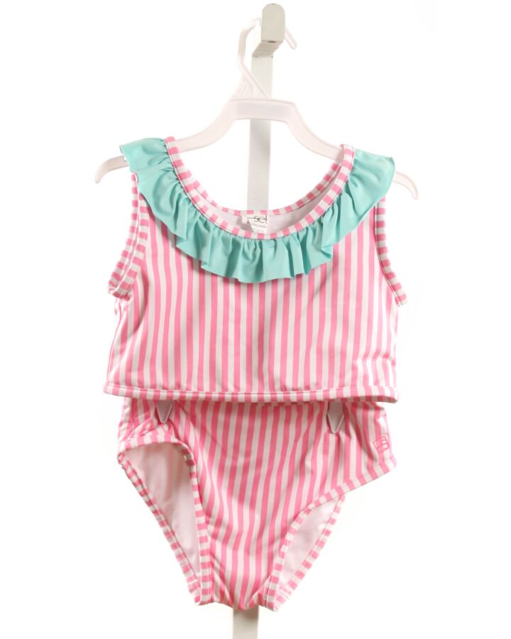 SET BY LULLABY SET  PINK  STRIPED  2-PIECE SWIMSUIT
