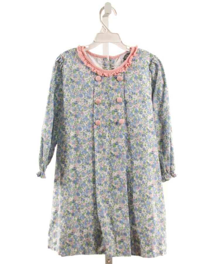 SMOCKED THREADS CECIL & LOU  BLUE  FLORAL  DRESS