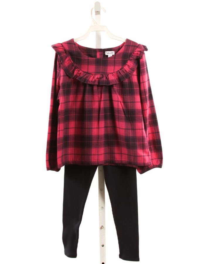 SPLENDID  HOT PINK  PLAID  2-PIECE OUTFIT WITH RUFFLE