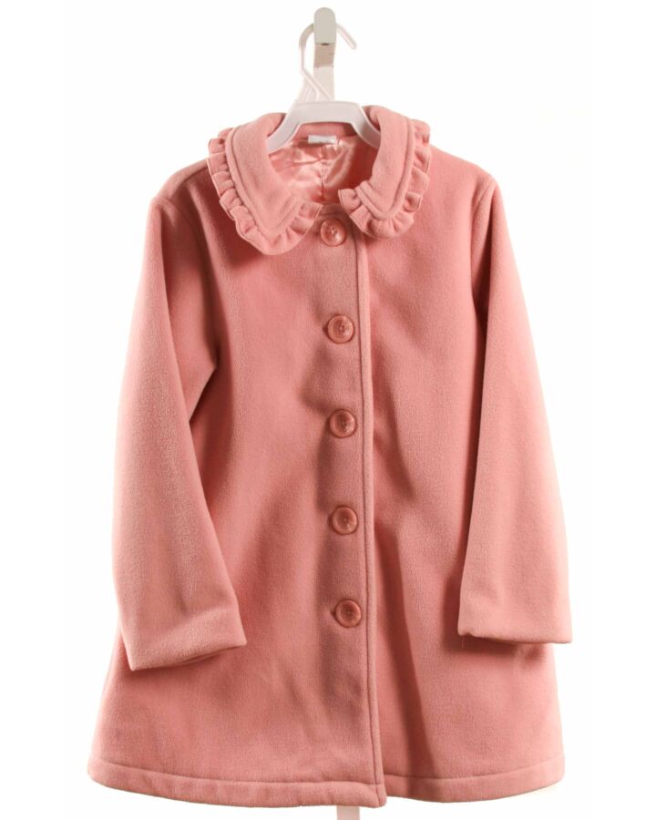 STARTING OUT  PINK FLEECE   DRESSY OUTERWEAR WITH RUFFLE