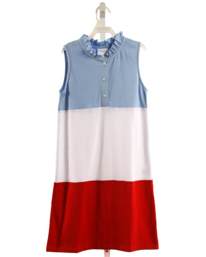 LITTLE ENGLISH  MULTI-COLOR    KNIT DRESS WITH RUFFLE