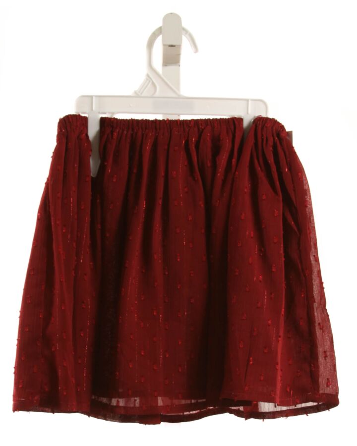 CHELSEA & VIOLET  MAROON  SWISS DOT  SKIRT