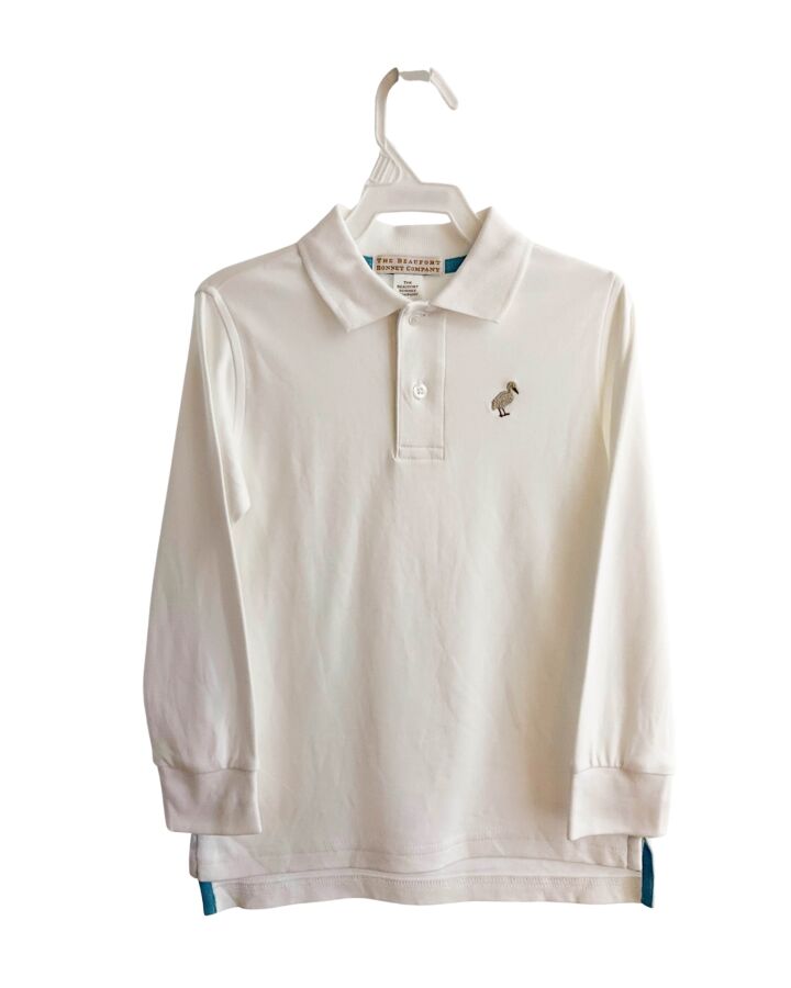 THE BEAUFORT BONNET COMPANY  WHITE    KNIT LS SHIRT