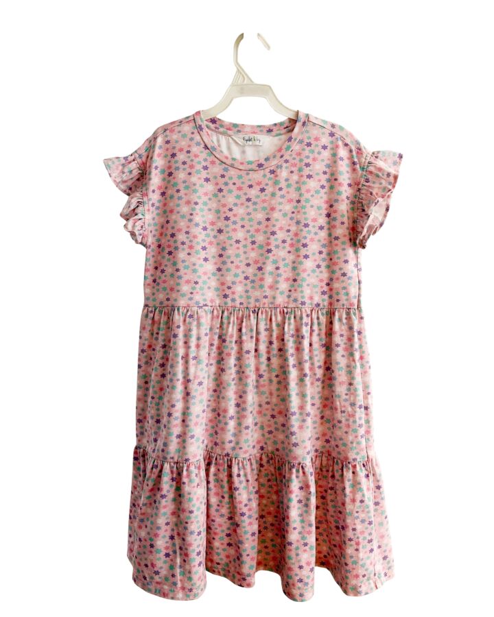 EYELET & IVY  PINK    KNIT DRESS WITH RUFFLE