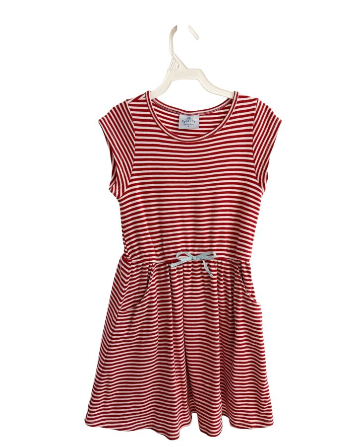 EYELET & IVY  RED  STRIPED  KNIT DRESS