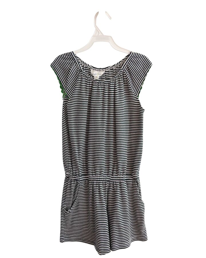 EYELET & IVY  NAVY  STRIPED  KNIT ROMPER WITH RIC RAC