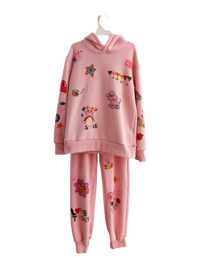 LOLA + THE BOYS  PINK   PRINTED DESIGN 2-PIECE OUTFIT