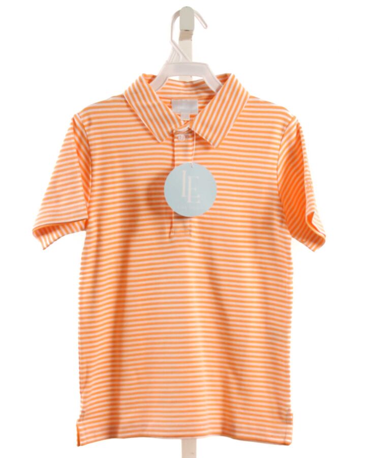 LITTLE ENGLISH  ORANGE  STRIPED  KNIT SS SHIRT