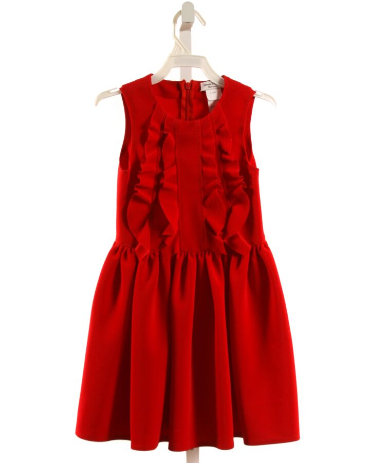DAVID CHARLES  RED    PARTY DRESS WITH RUFFLE