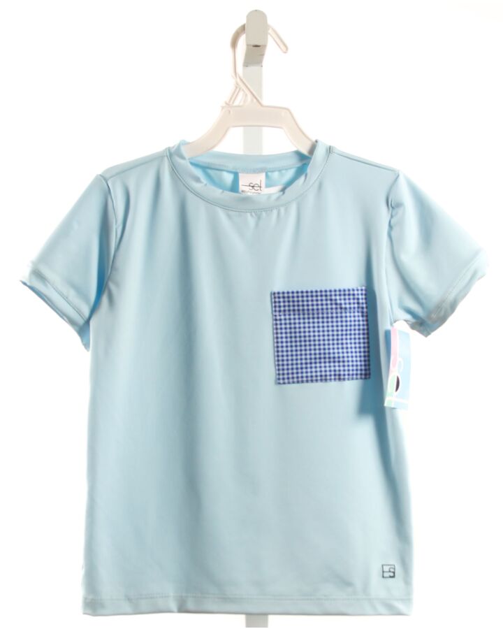 SET BY LULLABY SET  LT BLUE    KNIT SS SHIRT