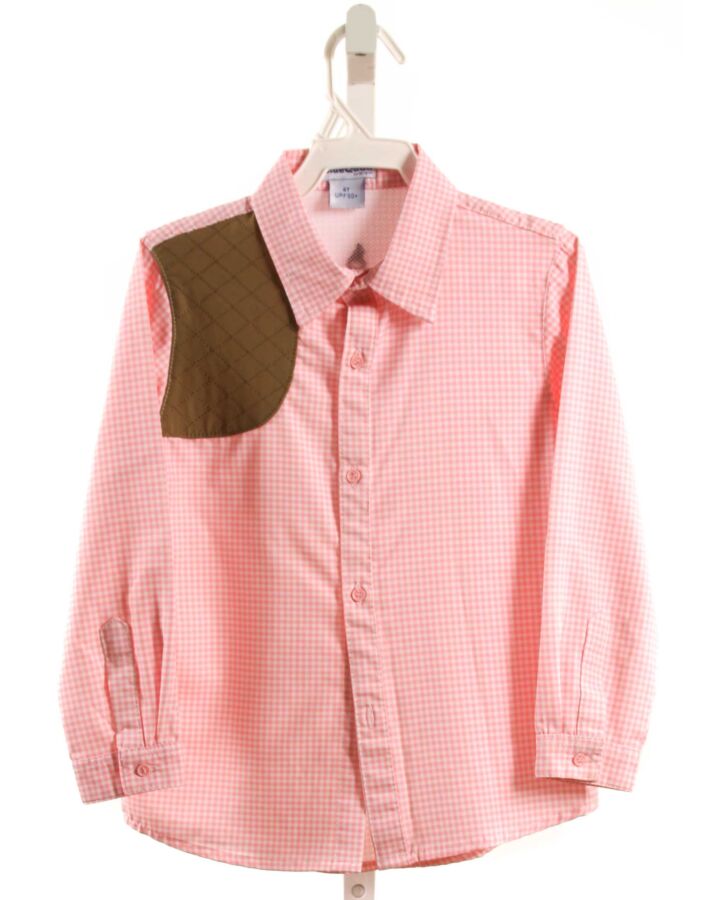 BLUE QUAIL  LT PINK  GINGHAM  DRESS SHIRT