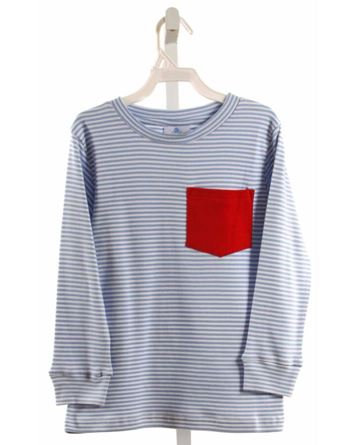 EYELET & IVY  LT BLUE  STRIPED  KNIT LS SHIRT