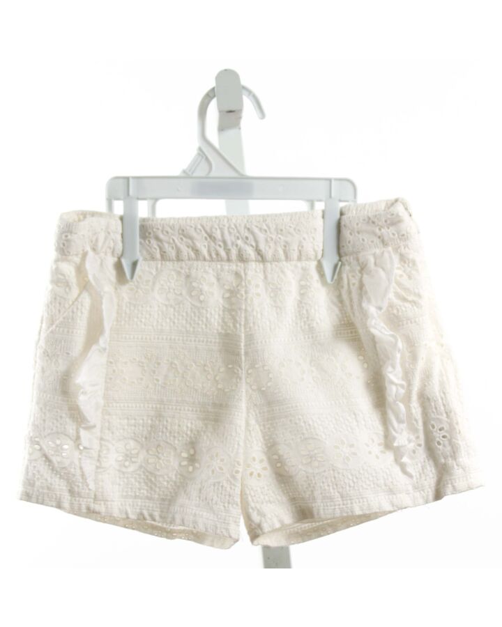 MAYORAL  WHITE EYELET   SHORTS WITH RUFFLE