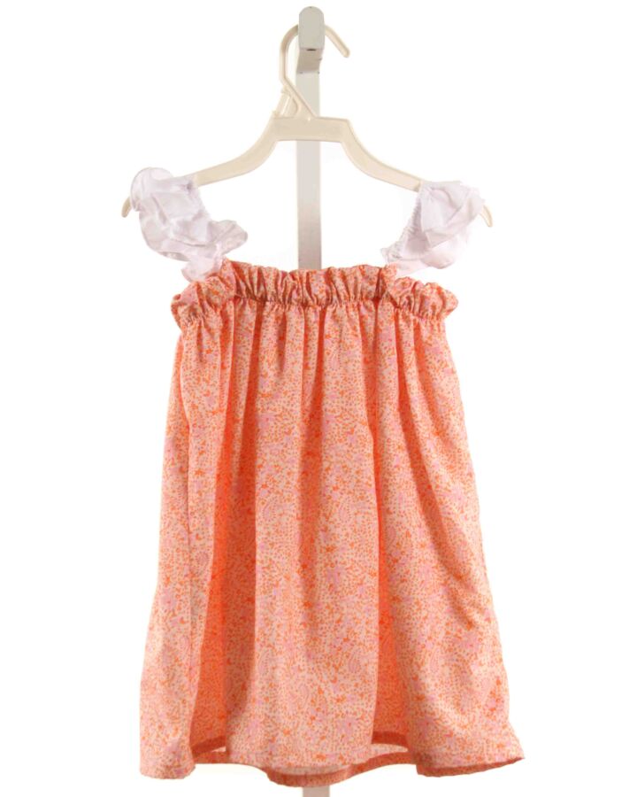 BELLA BLISS  ORANGE  FLORAL  SLEEVELESS SHIRT