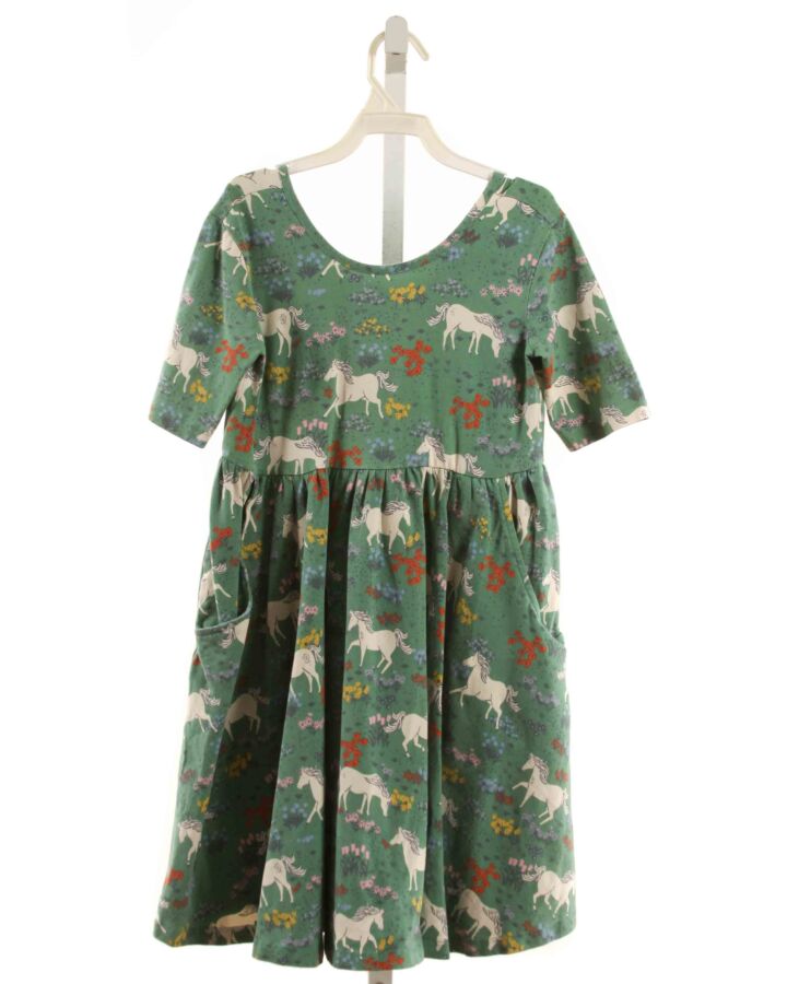 HANNA ANDERSSON  GREEN  PRINT  KNIT DRESS