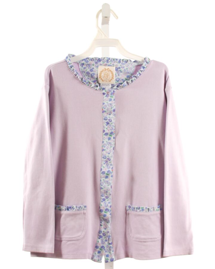 THE BEAUFORT BONNET COMPANY  LAVENDER  FLORAL  CARDIGAN