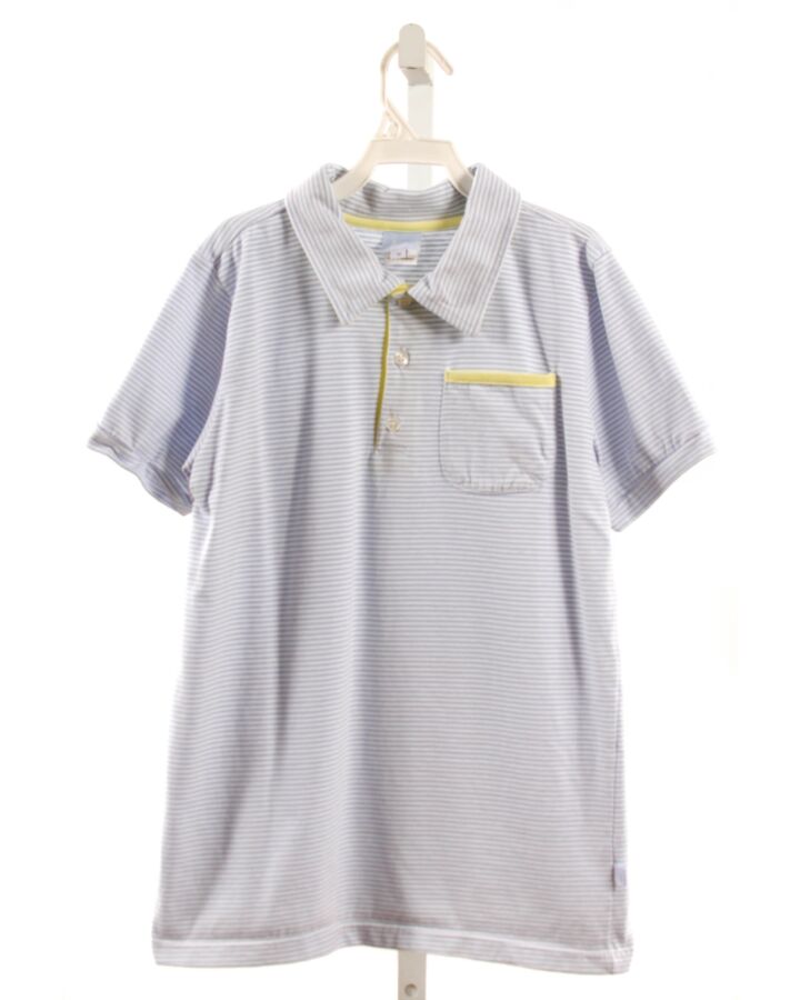 BELLA BLISS  LT BLUE  STRIPED  KNIT SS SHIRT