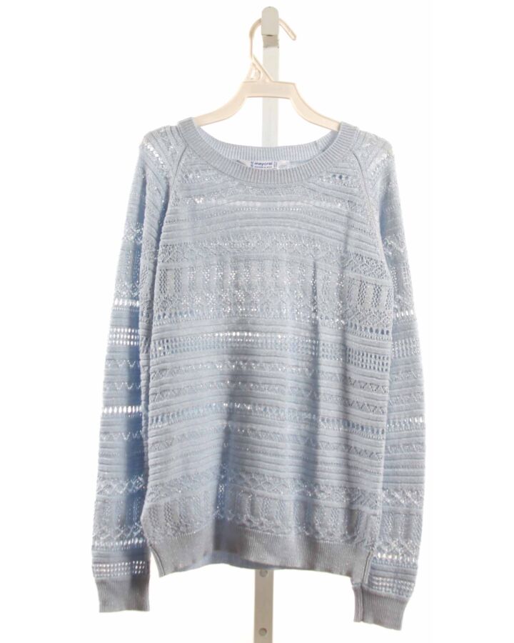 MAYORAL  LT BLUE    KNIT LS SHIRT