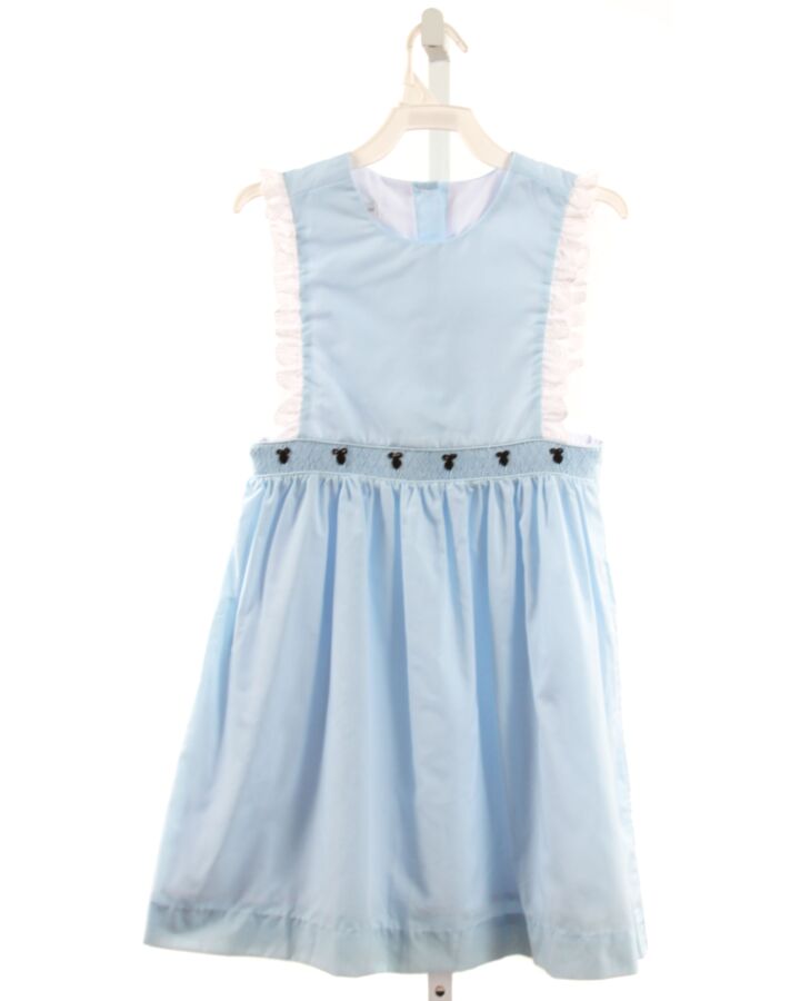 BENOIT & MATISSE  LT BLUE   EMBROIDERED DRESS WITH LACE TRIM