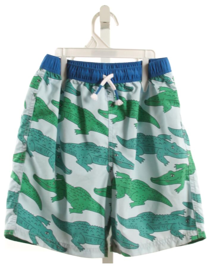 MINI BODEN  GREEN  PRINT  SWIM TRUNKS