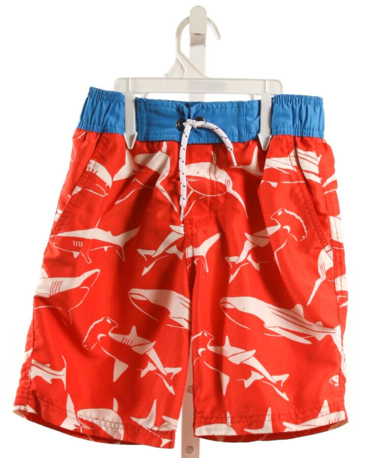 MINI BODEN  RED    SWIM TRUNKS