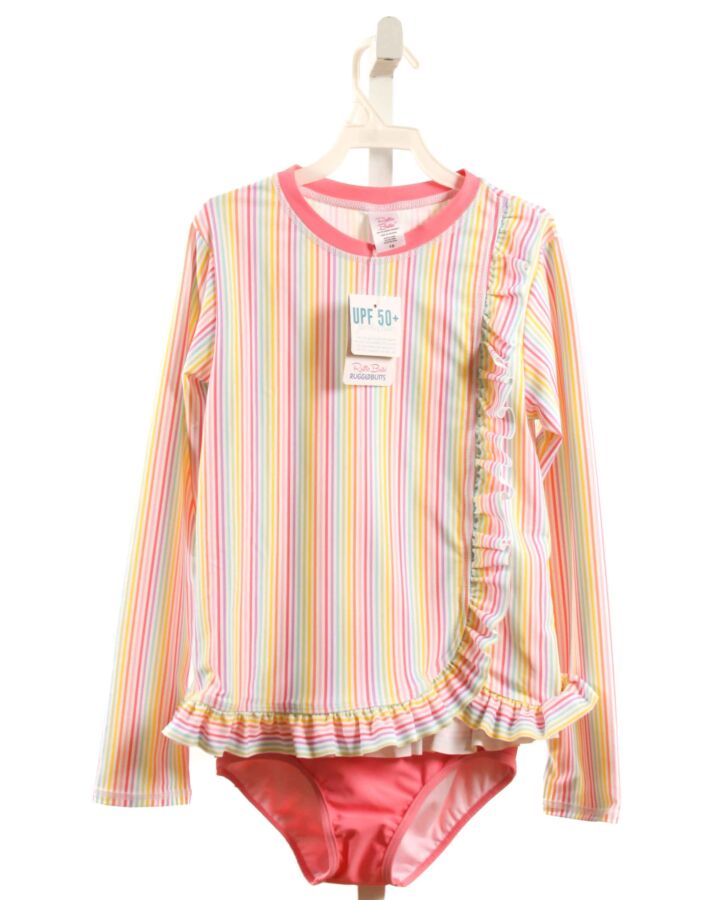 RUFFLE BUTTS  MULTI-COLOR  STRIPED  2-PIECE SWIMSUIT WITH RUFFLE