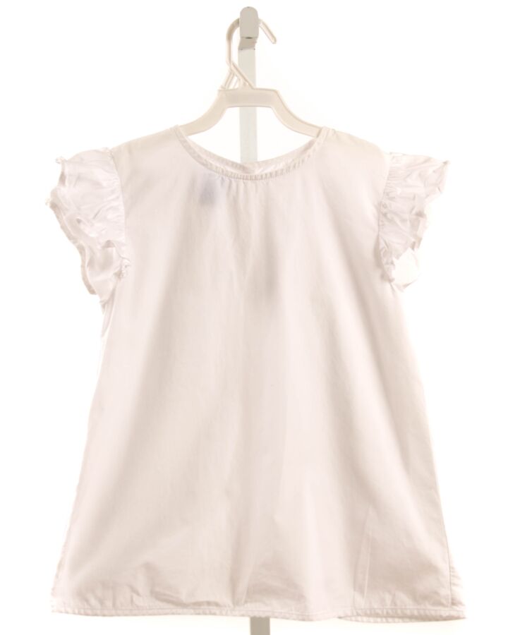 BELLA BLISS  WHITE    SLEEVELESS SHIRT WITH RUFFLE