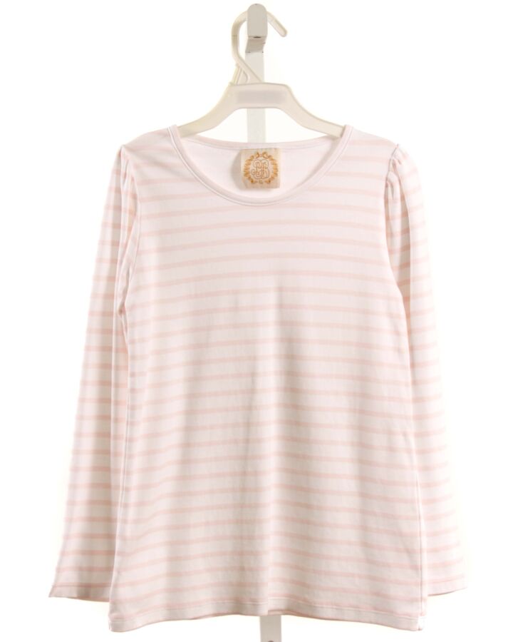 THE BEAUFORT BONNET COMPANY  LT PINK  STRIPED  KNIT LS SHIRT