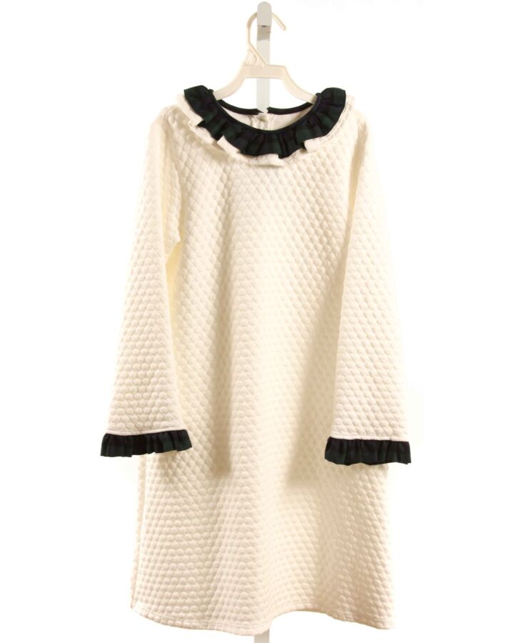 BELLA BLISS  WHITE    KNIT DRESS WITH RUFFLE