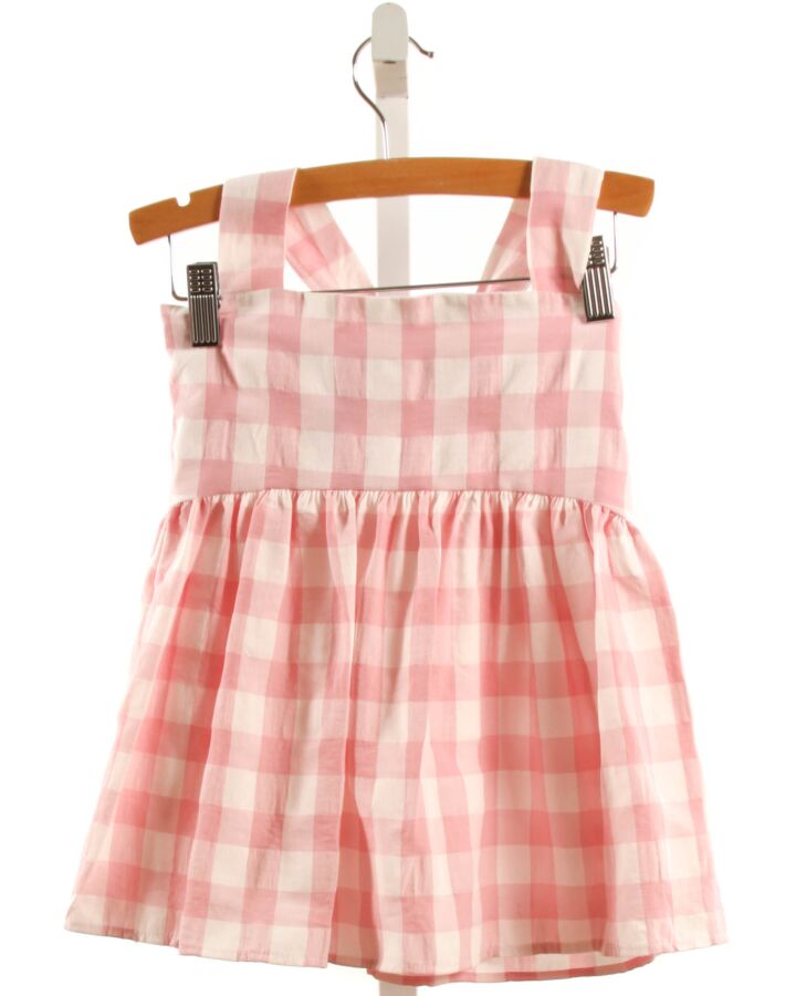 BELLA BLISS  PINK  GINGHAM  SLEEVELESS SHIRT