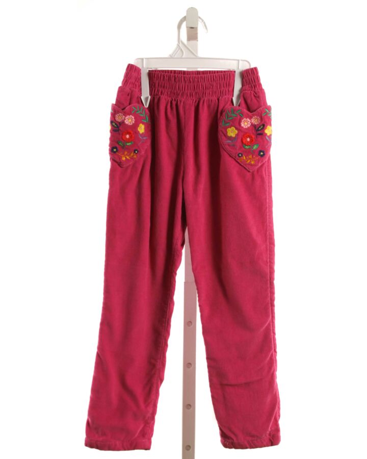 MINI BODEN  HOT PINK CORDUROY FLORAL  PANTS