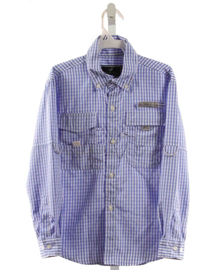 PROPERLY TIED  BLUE  GINGHAM  DRESS SHIRT