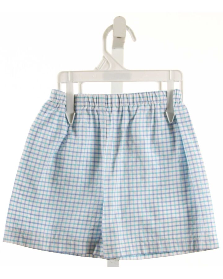 BLUE BUMBLEBEE  AQUA  PLAID  SHORTS