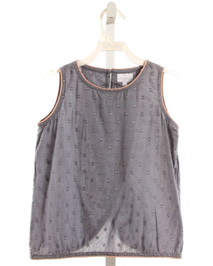 DEAR GEORGIE  BLUE  SWISS DOT  SLEEVELESS SHIRT