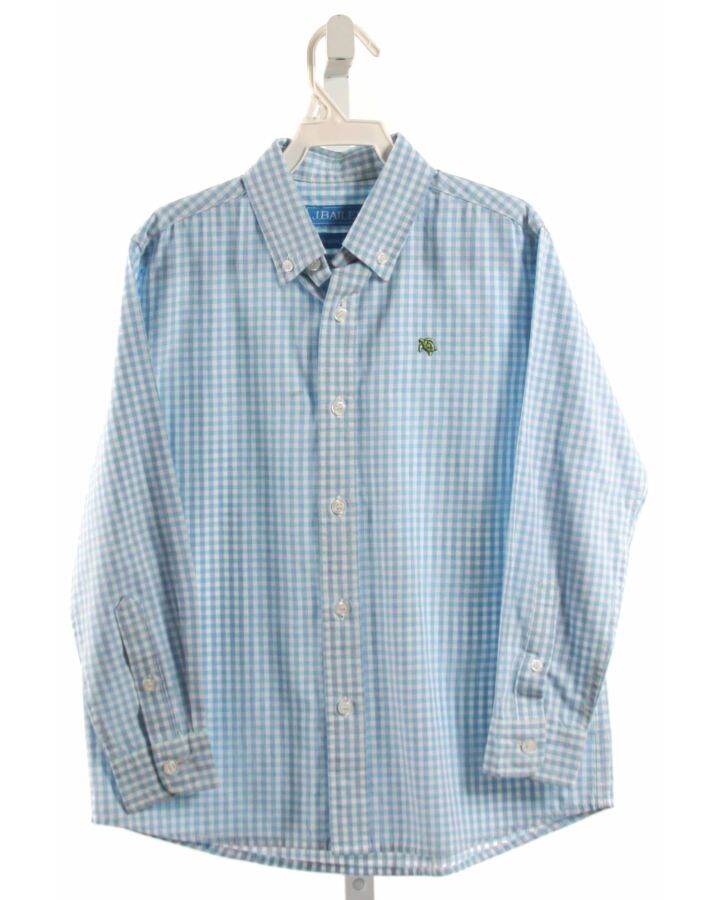 J. BAILEY  LT BLUE  PLAID  DRESS SHIRT