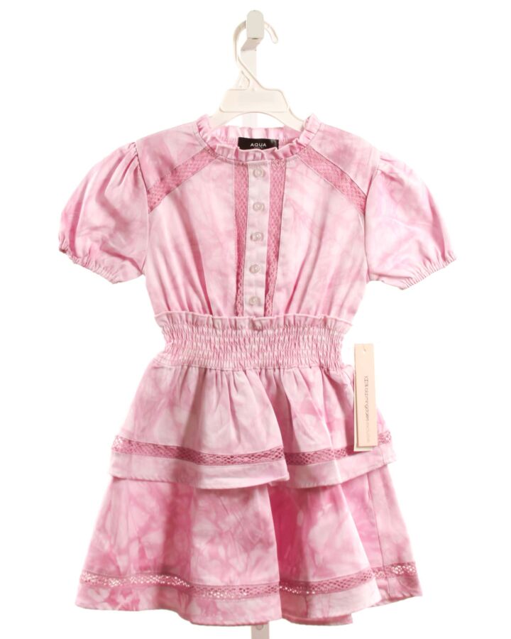 AQUA GIRLS  PINK   SMOCKED DRESS